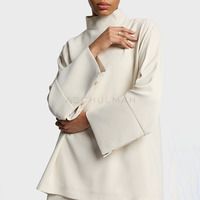 Ensemble 2 pièces haut et jupe élégant de couleur unie pour femme musulmane, coordonné et modeste, haut de gamme et personnalisé