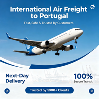 Fret Aérien International Chine vers Portugal Agent d'Expédition DDP Porte à Porte Dropshipping