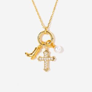 Elegante Collar de Cadena de Eslabones Sueltos DIY con Diseño de Amor, Chapado al Vacío en Oro de 18K, Daquan con Protección - Product Image 4