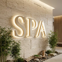 Enseigne lumineuse rétroéclairée pour extérieur, enseigne de salon de beauté, logo d'entreprise 3D découpé au laser, panneau publicitaire, logo commercial