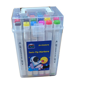 Chuyên Nghiệp Màu Trắng Đa-Vẽ Màu Bàn Chải Nghệ Thuật Đánh Dấu Đầu Kép Tip Bút Trong 12 24 36 48 80 Màu Sắc Thiết Lập Bao Bì - Product Image 3