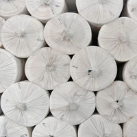 Prix de gros direct usine pour draps de lit en tissu blanc blanchi uni 100 % microfibre polyester tissé, pliés en rouleaux