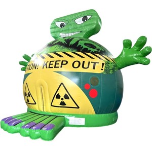 Castillo Inflable Gigante de Monstruo, Monstruo Verde, Moonwalk Lazer Bug Alien Jumper, Castillo Inflable con Domo - Product Image 2