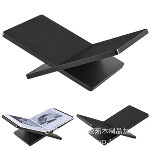 Wooden Magazine <b>Rack</b> Solid Wood Minimalist Design Reading Shelf For Home Office Decor - Product Image 5