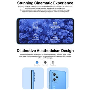 UMIDIGI – smartphone, <span class=keywords><strong>F3</strong></span> <span class=keywords><strong>Pro</strong></span>, <span class=keywords><strong>5G</strong></span>, Octa Core, processeur jusqu'à 2.2GHz, 8 go + 256 go, 6.58 pouces, Android 12, double SIM, téléphone <span class=keywords><strong>5G</strong></span> - Product Image 4