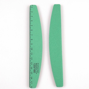 Limes à ongles professionnelles, outil de manucure vert, papier de verre, résistant et épais, ponçage, en forme de demi-lune, 10 pièces, 100/180 - Product Image 4