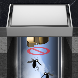 4. <span class=keywords><strong>ตะแกรง</strong></span>ระบายน้ำพื้นสแตนเลสสตีล 4 ชิ้น ชุบโครเมียมสีทอง รูปทรงสี่เหลี่ยม ป้องกันกลิ่น ฝังกระเบื้องได้ - Product Image 3