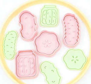 Moule à biscuits 3D en forme de bouteille de dessin animé et de tranches de concombre, découpoir à biscuits gaufré DIY - Product Image 1
