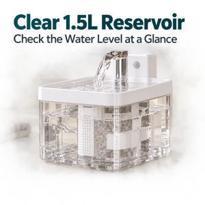 Fontaine à eau pour chat activée par capteur, 1,5 L, distributeur d'eau automatique à circulation continue pour animaux de compagnie - Product Image 1