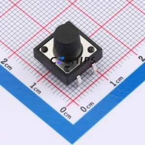 ZX-QC1212-10.0CJ Tactile Switch Through hole,12x12mm Switch Single Pole Single Throw Round Button 2.6N Through Hole - Product Image 1