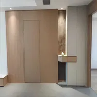Porte invisible sans cadre au design japonais moderne, système de porte à panneau plat minimaliste en HDF insonorisé pour salle de bain et appartement