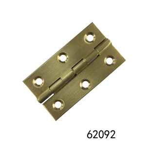 Bisagra de Puerta de Cobre 4.5-2.5*1-38*1.4mm 4 Orificios 180 Grados Uso Industrial Modelo 62092 - Product Image 1
