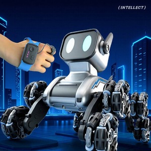 Chien robot RC EPT Hot avec 18 minutes d'autonomie, lumières, musique, 8 roues motrices, détection de geste, cascades, jouet voiture RC - Product Image 1