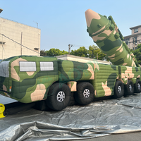 AOYU Modèle de Fausse Cible Gonflable Pvc Amovible Camouflage Paintball Bunkers Tactical Tank Leurre