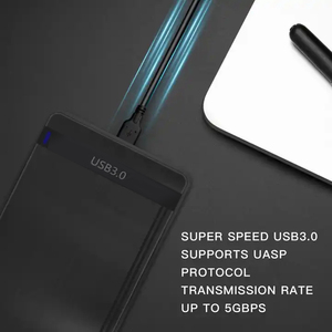 กล่องใส่ฮาร์ดดิสก์ SATA ขนาด <span class=keywords><strong>2.5</strong></span> นิ้ว แบบ USB3.0 สำหรับพีซี กล่องใส่ <span class=keywords><strong>SSD</strong></span> ภายนอก รองรับความเร็ว 5Gbps พร้อม UASP สำหรับ <span class=keywords><strong>SSD</strong></span> 4TB สำหรับเซิร์ฟเวอร์และคอมพิวเตอร์ - Product Image 3