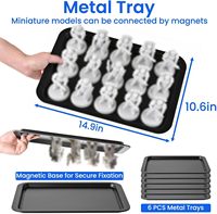 Estuche de Transporte Miniatura, Estuche de Almacenamiento Miniatura de 18.7 Pulgadas con Ruedas |   Estuche de Transporte para Martillos de Guerra de Aluminio