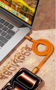 Cable de Datos Magnético USB-C a Tipo-C de 240W, Trenzado, Retráctil de 1m, Apto para Tablets/Teléfonos Móviles - Product Image 4