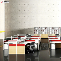 JIUSHUN Mobilier de bureau commercial de luxe, Poste de travail informatique avec cloison pour employés