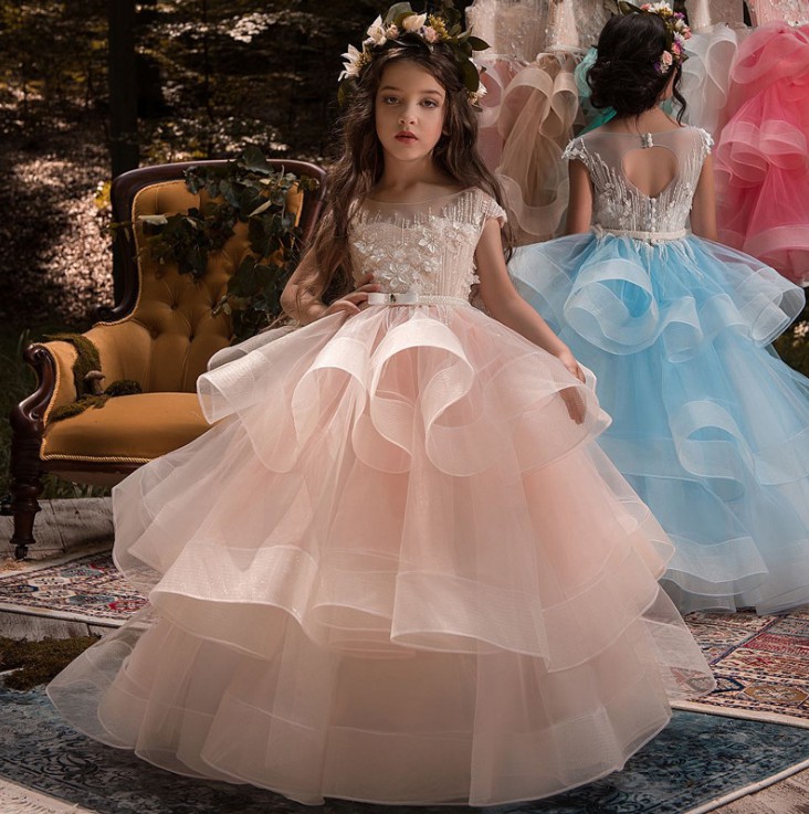 Princess Ball Gown Pink Puffy Dresses For Toddlers Little Princess
