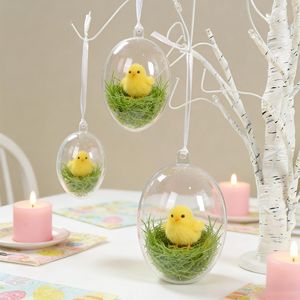Decoración de Pascua, Huevos de Plástico Transparente Huecos <span class=keywords><strong>para</strong></span> Decorar - 10 cm - 10 Piezas y Decoración de Huevos - Product Image 4