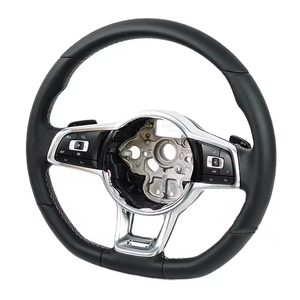 Volante Deportivo de Fibra de Carbono/Cuero con Luces LED para VW Golf 6/7 MK6/7 MK5 Passat <span class=keywords><strong>Polo</strong></span>, Actualización a MK7 <span class=keywords><strong>GTI</strong></span>, <span class=keywords><strong>Precio</strong></span> al por Mayor - Product Image 2
