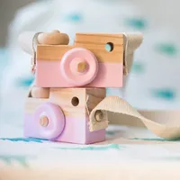 Mini appareil photo en bois pour enfants, jouet de haute qualité, idéal comme cadeau