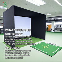 Tente de golf SIM personnalisée avec écran d'impact HD pour la pratique de la frappe au golf intérieur et extérieur Installation facile Boîtier de baie de simulateur de golf