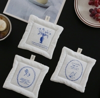 Sous-verres en tissu, tapis isolants tendance, sous-verres pour tasses à café, thème cuisine sud-est de la France, à la gloire des photos, set de table blanc