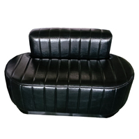 Sofá Modular Moderno de Madera para Club Nocturno, Sofá VIP Negro para Salón, Asientos con Luces LED, Sofá para Bar KTV, Muebles Comerciales para Centro Comercial