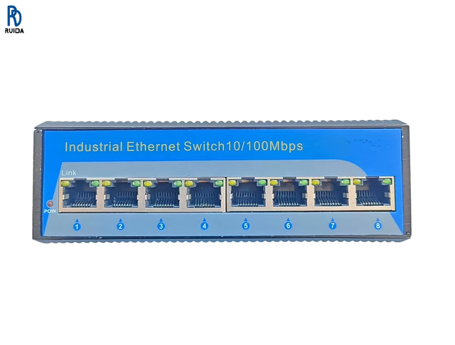 T608F Industrial Ethernet Switch 8-Port RJ45 10/100M DIN Rail Network Equipment for Factory Automation