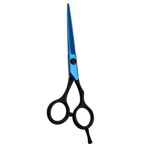 Tijeras de corte de pelo de peluquero de alta calidad, tijeras de acero de Metal de peluquería de Color azul con reposapiés ajustable - Product Image 6