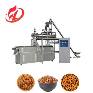 Automatic Floating fish feed pellet extruder machine pet dog food processing machine price