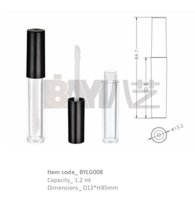 รับผลิตลิปกลอสแบบขายส่ง พร้อมโลโก้แบรนด์ส่วนตัว ขนาด 1.2 มล. แบบเหลี่ยม 1.2 มล. แบบกลม 1.2 มล.  บรรจุภัณฑ์ลิปกลอสสีขาวพร้อมแปรงขนาดใหญ่ - Product Image 2