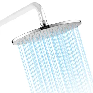 Pommeau de douche haute pression Pomme de douche à effet pluie 10 pouces 25cm Pommeau de douche de remplacement réglable avec boule pivotante