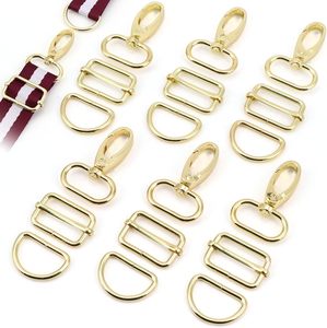 PECMER Purse Hardware For Bag Making Inch D Ring Pcs Gold Swivel Clasp Snap <b>Hooks</b> Slide Buckles For Strap Adjuster <b>Dog</b> Collar Ma - Product Image 1