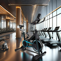 Chine Home Smart Steel Vélo d'exercice 4kg Volant d'inertie Cardio Gym Équipement Siège souple 100kg Max Système d'entraînement par courroie pour la musculation