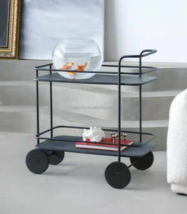Hôtel cinq étoiles boisson chariot de service chariot de bar de luxe chariot à vin 304 acier inoxydable Banquet Mobile serveur de nourriture chariot chariot or - Product Image 4