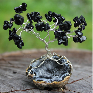 Black Tourmaline Agate Crystal Chip <b>Tree</b> Reiki Decor <b>Artificial</b> <b>Tree</b> of Life Natural Stone 7 Chakra Crystal Chip Gifts Luc - Product Image 4