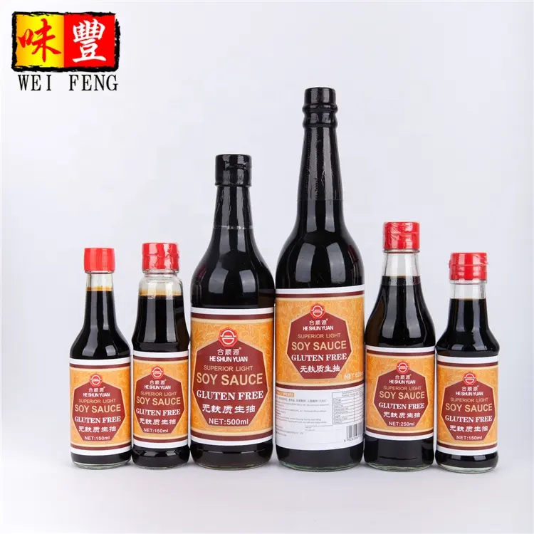 中国製品ハラール調味料グルテンフリーライト醤油