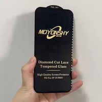 Protecteur d'écran Premium Diamond Cut Edge pour samsung A12 A22 A55 A35 Téléphone Esd Verre trempé pour iphone 16 17 Pro Max