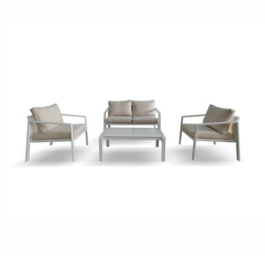 Precio <span class=keywords><strong>barato</strong></span> de alta calidad 4 piezas <span class=keywords><strong>Terraza</strong></span> Muebles de Jardín Honda malla asiento sofá de aluminio conjunto - Product Image 1