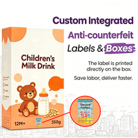 Boîte d'emballage pour collations personnalisée avec code QR traçable intégré, étiquette anti-contrefaçon, qualité alimentaire, certifiée FSC ISO