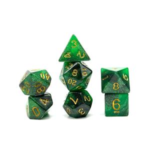 Polyhedral <b>Dice</b> Set 7 Pieces Multicolored Starry Sky For Tabletop Gaming - Product Image 2