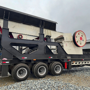 Tiết kiệm năng lượng 100-150tph bốn-kết hợp di động máy nghiền đá thực vật với AC động cơ động cơ hàm Nón Máy Nghiền cát máy giặt - Product Image 1