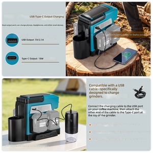 Machine à café portable sans fil compatible avec la <span class=keywords><strong>batterie</strong></span> DeWalt 20 V, cafetière électrique pour le camping en plein air, les voyages et les chantiers - Product Image 3