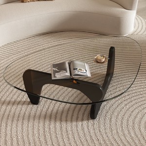 Mesa de Centro Pequeña de Vidrio Templado Transparente Creativa, Moderna y Portátil para Sala de Estar y Oficina en Casa - Product Image 3