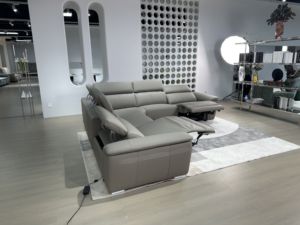 Maßgefertigtes Premium-Leder Elektrisch Verstellbares Modulares Funktionales Komfortables Eck-Schiebe-L-förmiges Relaxsofa-Set - Product Image 6