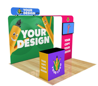 EYOU Luxury 10x20 Panneau LED numérique modulaire rectangulaire en aluminium, écran lumineux pour stand d'exposition, affichage rétroéclairé pour salon professionnel