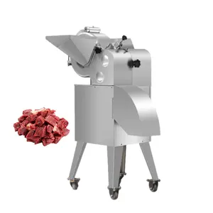 Độ dày tươi thịt cắt Shredder Cube Dicer Máy cắt tươi gà phi lê vú thịt Slicer