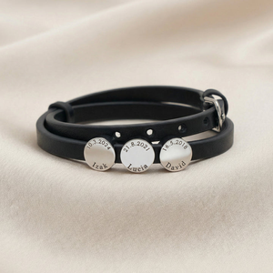<span class=keywords><strong>Bracelet</strong></span> ajustable en cuir noir avec disque vierge gravable en acier inoxydable plaqué or 18K PVD, personnalisable avec nom et date <span class=keywords><strong>de</strong></span> <span class=keywords><strong>naissance</strong></span>, cadeau pour <span class=keywords><strong>maman</strong></span> - Product Image 1